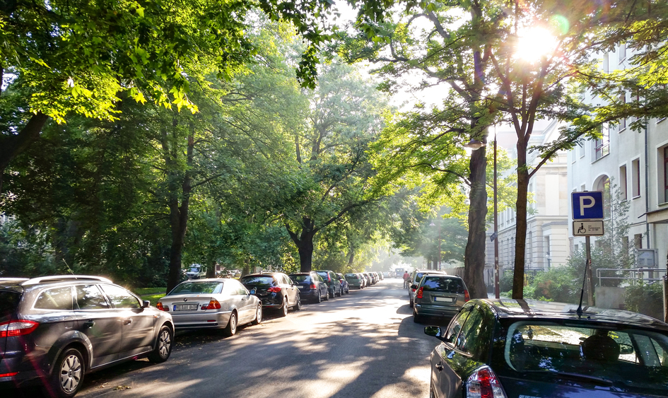 Straßenzug in Stadtfeld Ost